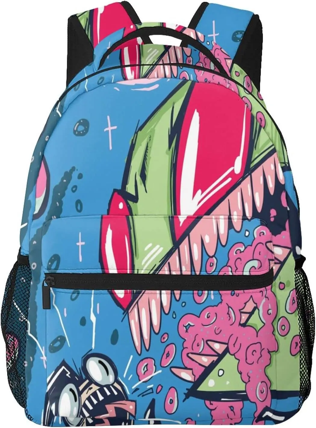 Backpacks Invader Anime Zim Adjustable Laptop Backpack Double Shoulder Bag for Women Men Climbing Shopping Work