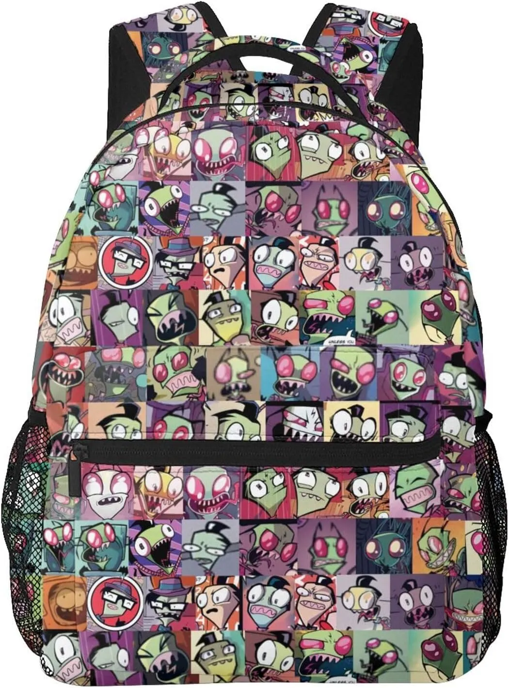 Backpacks Invader Anime Zim Adjustable Laptop Backpack Double Shoulder Bag for Women Men Climbing Shopping Work