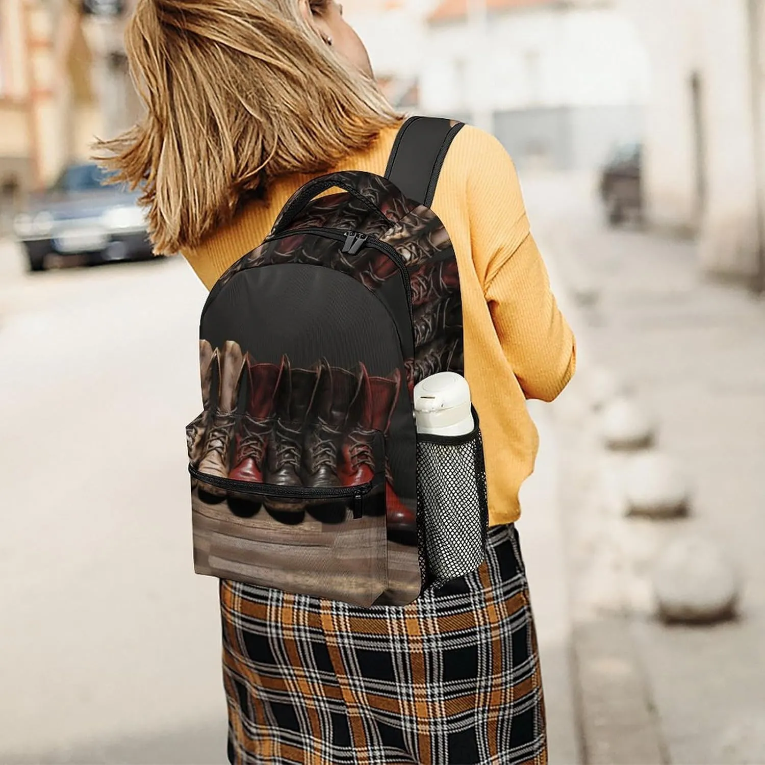 Backpacks Leather Boots Travel Bag Laptop Backpack Casual Daypack for Weekender Business Hiking