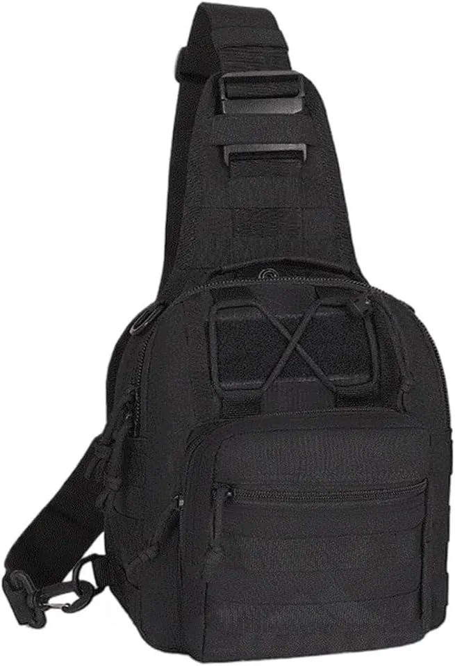 Bag Backpack Sport Bag Pack Sling Shoulder Backpack Every Day Carry(Black)