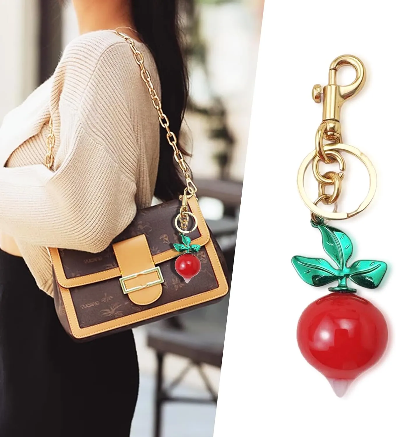 Bag Charm Purse Charms Keychain-Cute Fruit Bag Charms-Handbag Charm Accessories