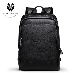Bag Trend Computer Leather Backpack Backpack High Travel LIELANG Youth Wireless Quality Male Leather Customizable Leisure Fashion Men's Simple