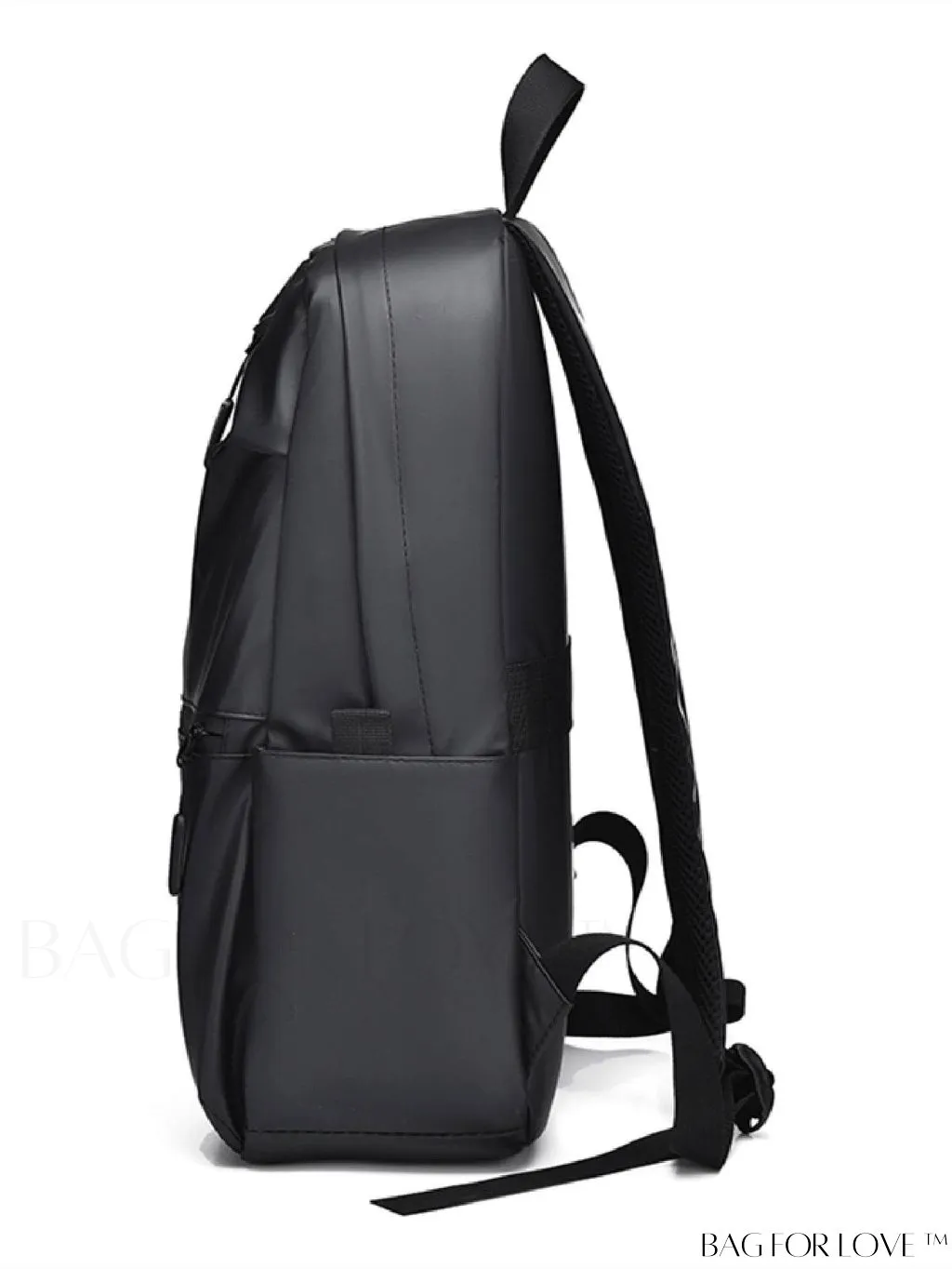 BagForLove - Black Unisex Zip Front Backpack with Functional Design