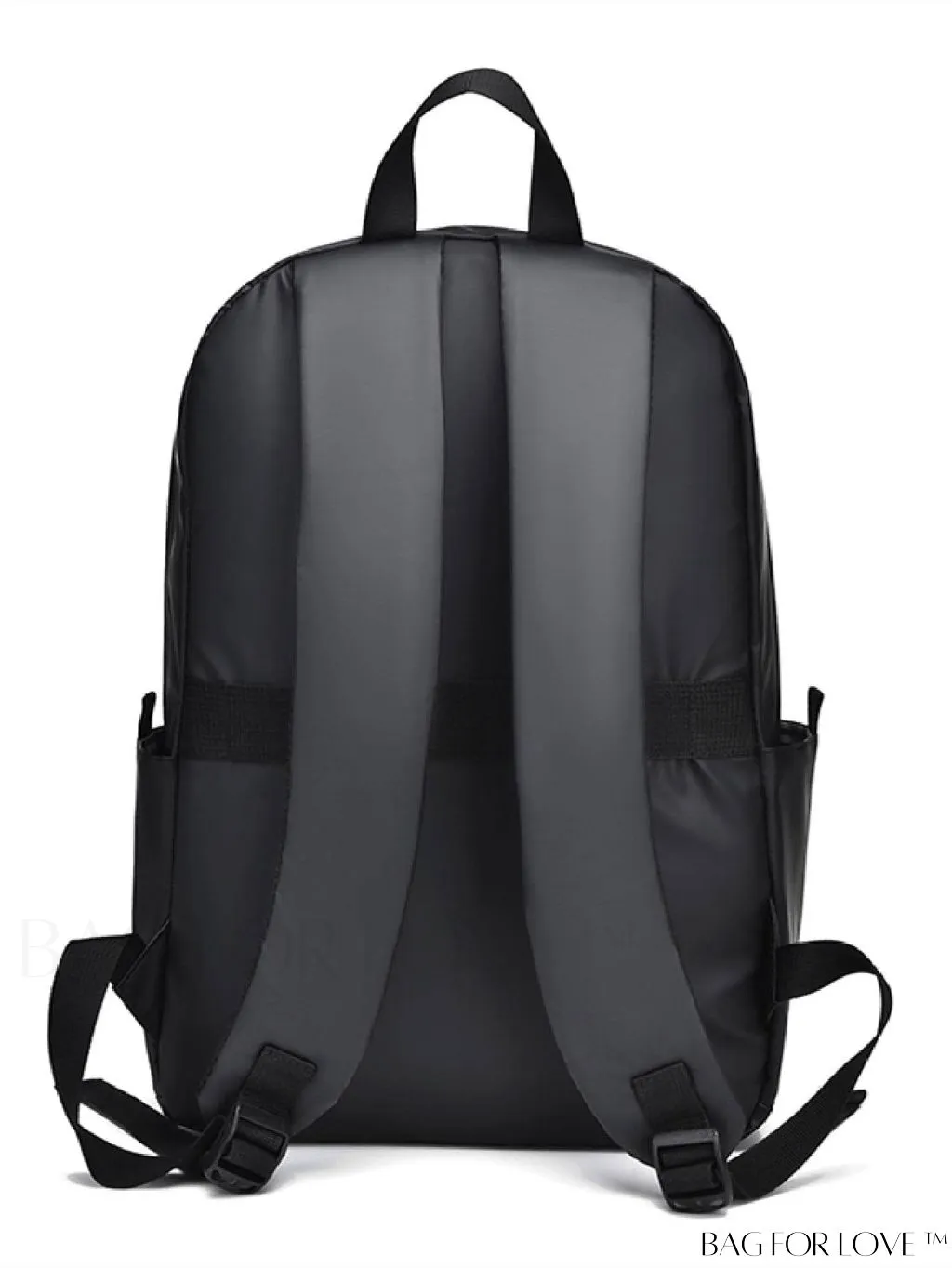 BagForLove - Black Unisex Zip Front Backpack with Functional Design