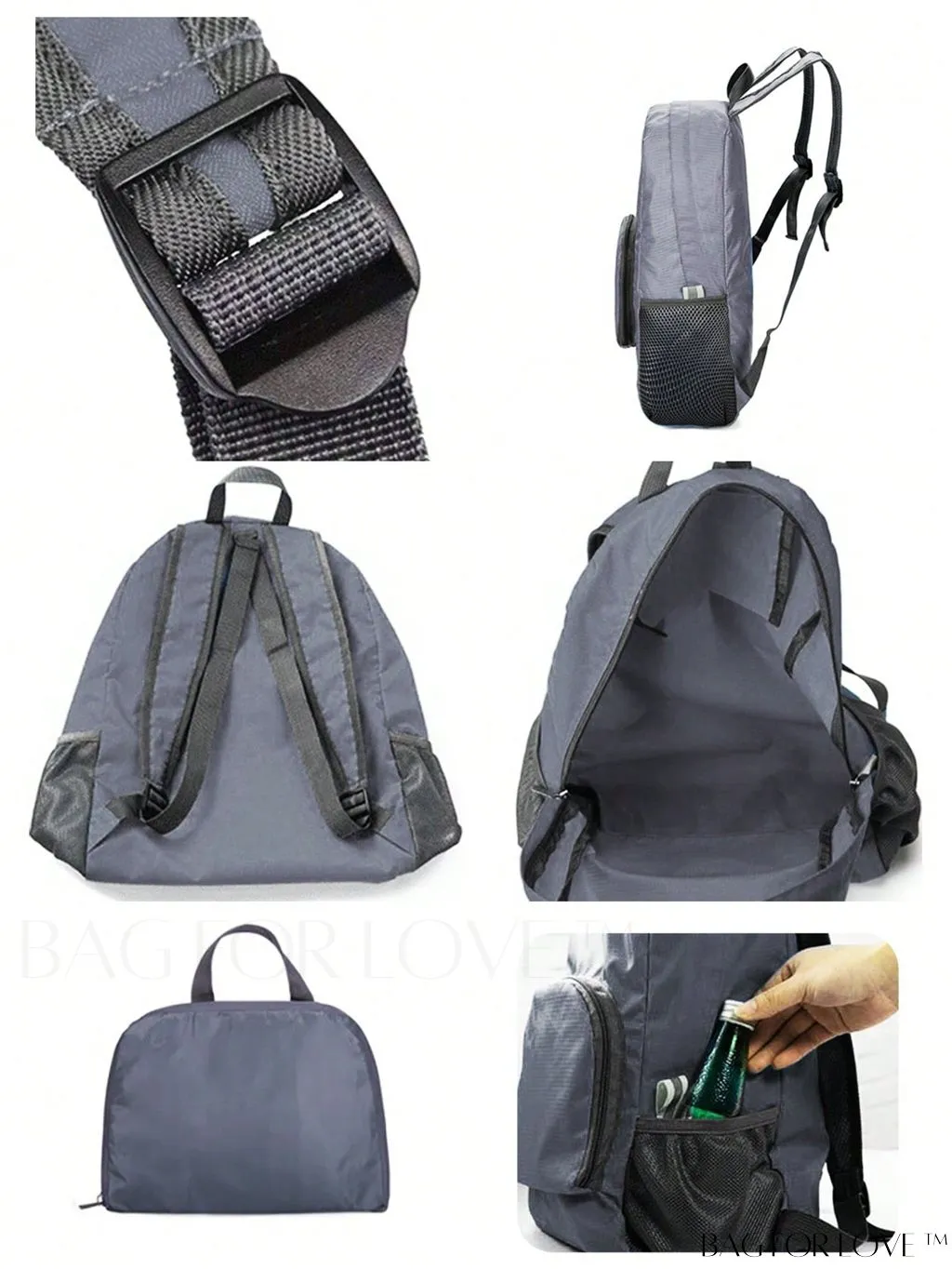 BagForLove - Minimalist Foldable Backpack: Lightweight Outdoor Pack for Travel, Hiking - Unisex
