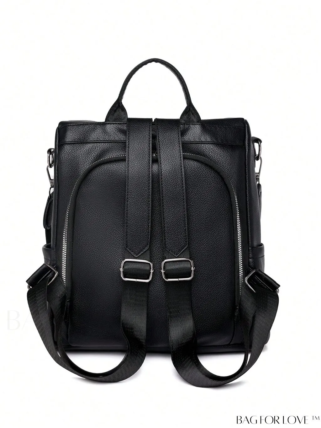 BagForLove - Professional Black PU Backpack for Women, Rookies, and White-collar Workers