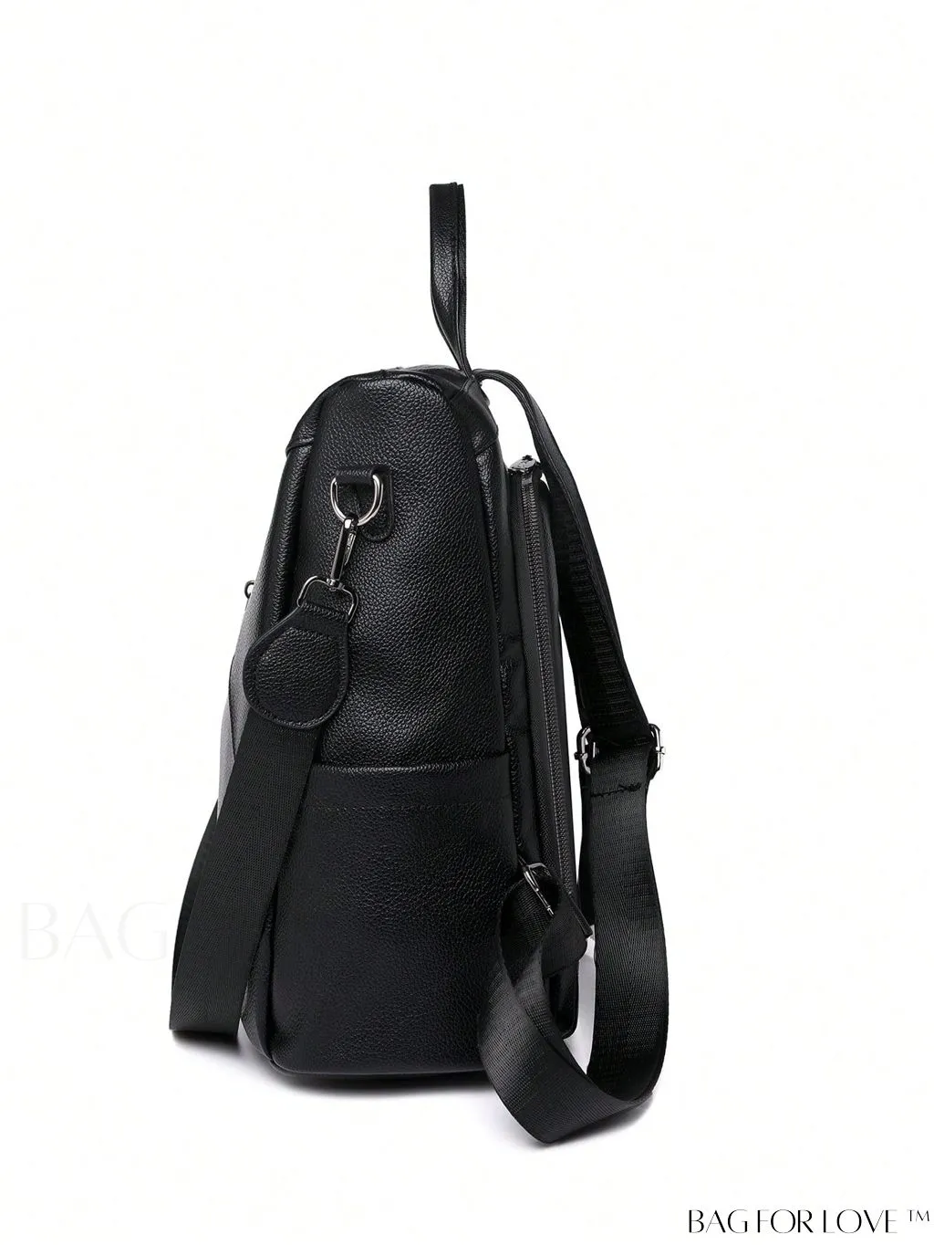 BagForLove - Professional Black PU Backpack for Women, Rookies, and White-collar Workers