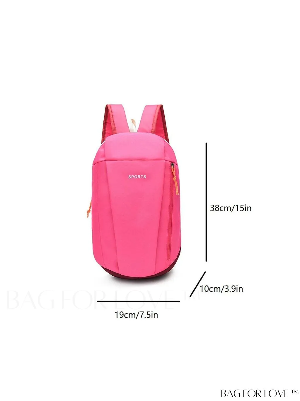 BagForLove - Sporty Waterproof Classic Backpack with Adjustable Strap and Letter Detail