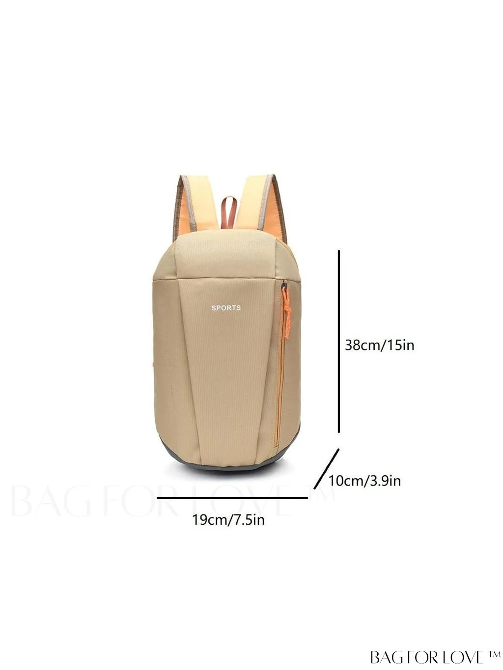 BagForLove - Sporty Waterproof Classic Backpack with Adjustable Strap and Letter Detail