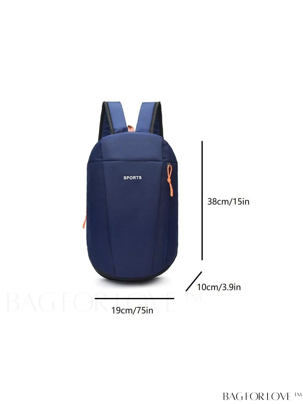 BagForLove - Sporty Waterproof Classic Backpack with Adjustable Strap and Letter Detail