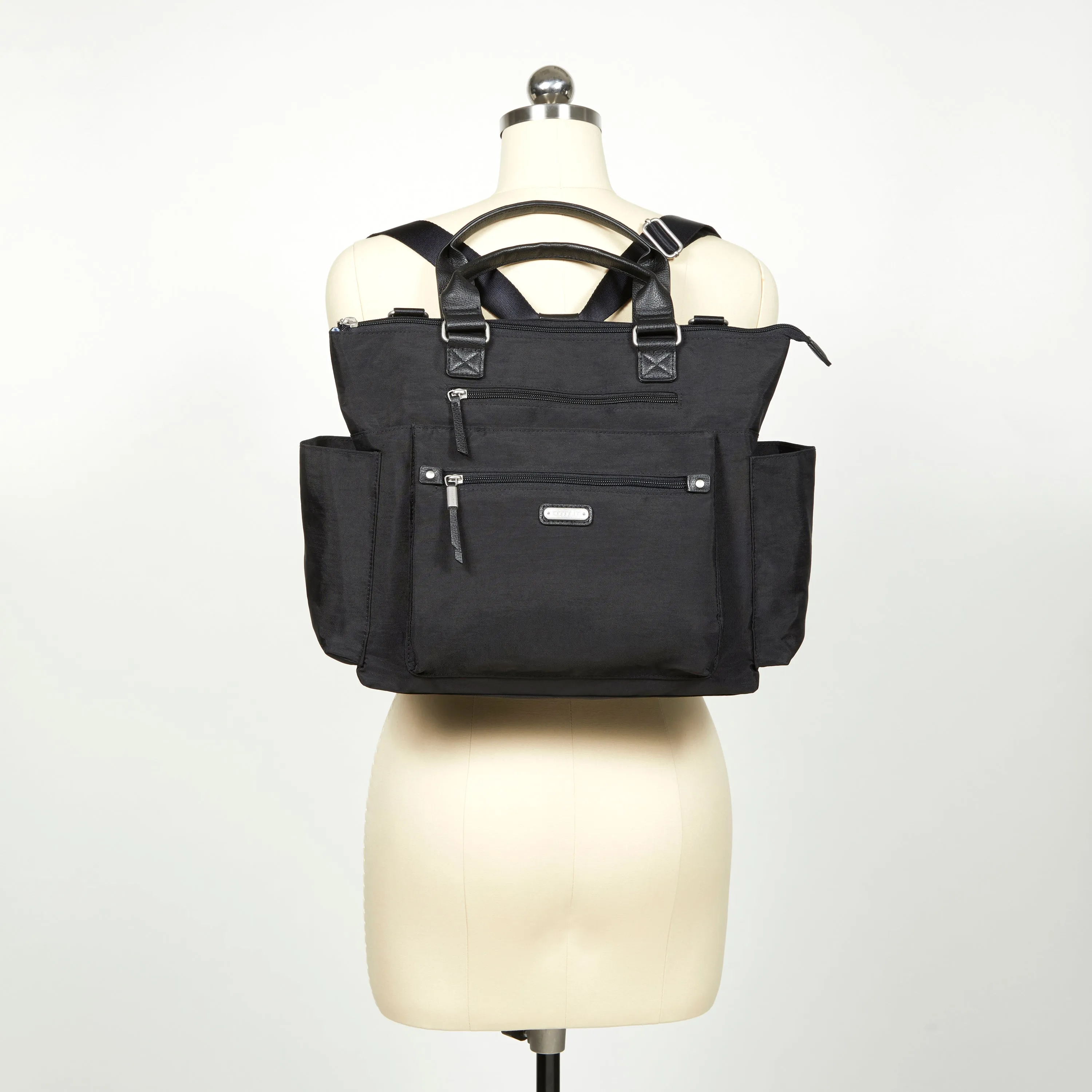 Baggallini Women's 3-in-1 Convertible Backpack with RFID Phone Wristlet