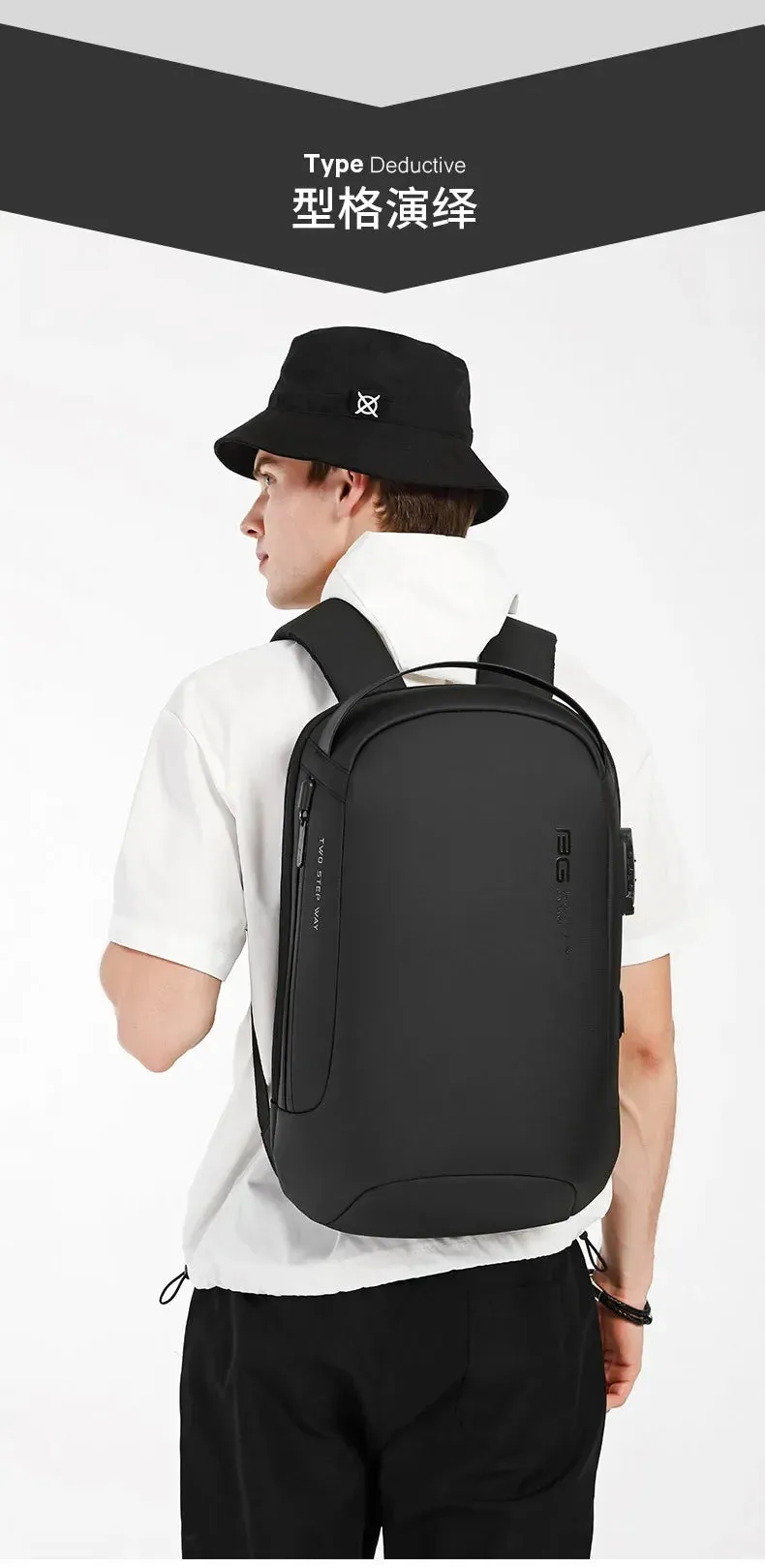Bange Anti-thief Male school Bags Backpacks for Men 15.6 inch Laptop Backpacks Fashion Waterproof Travel Backpack