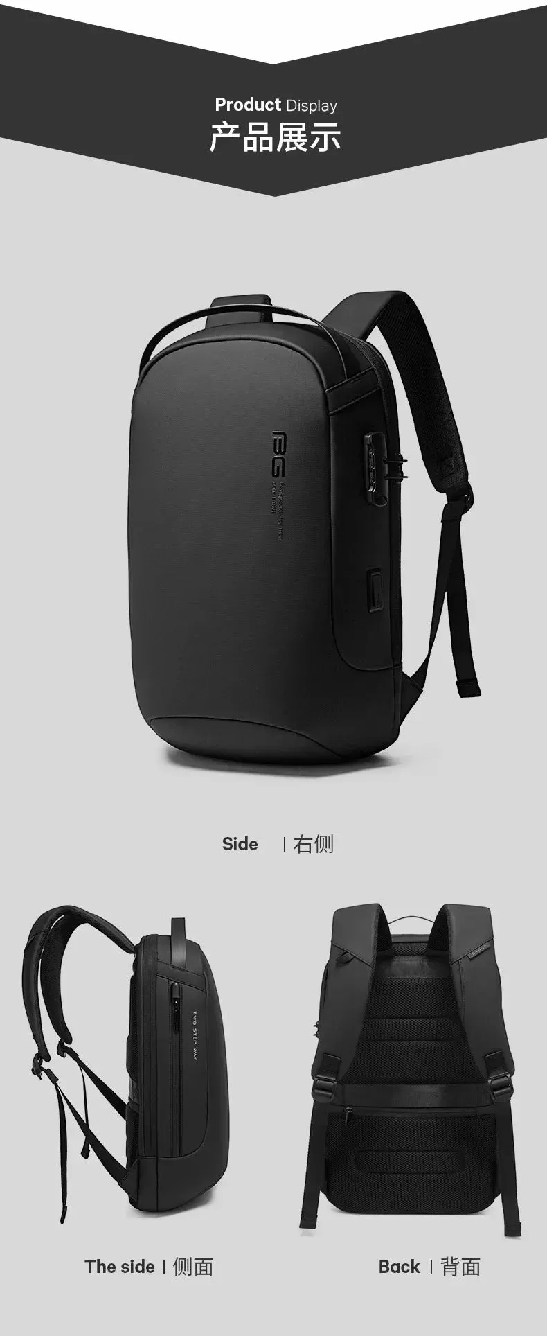 Bange Anti-thief Male school Bags Backpacks for Men 15.6 inch Laptop Backpacks Fashion Waterproof Travel Backpack