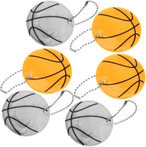 Basketball Keychain Reflective Pendant for Boys Bright Plastic Reflector