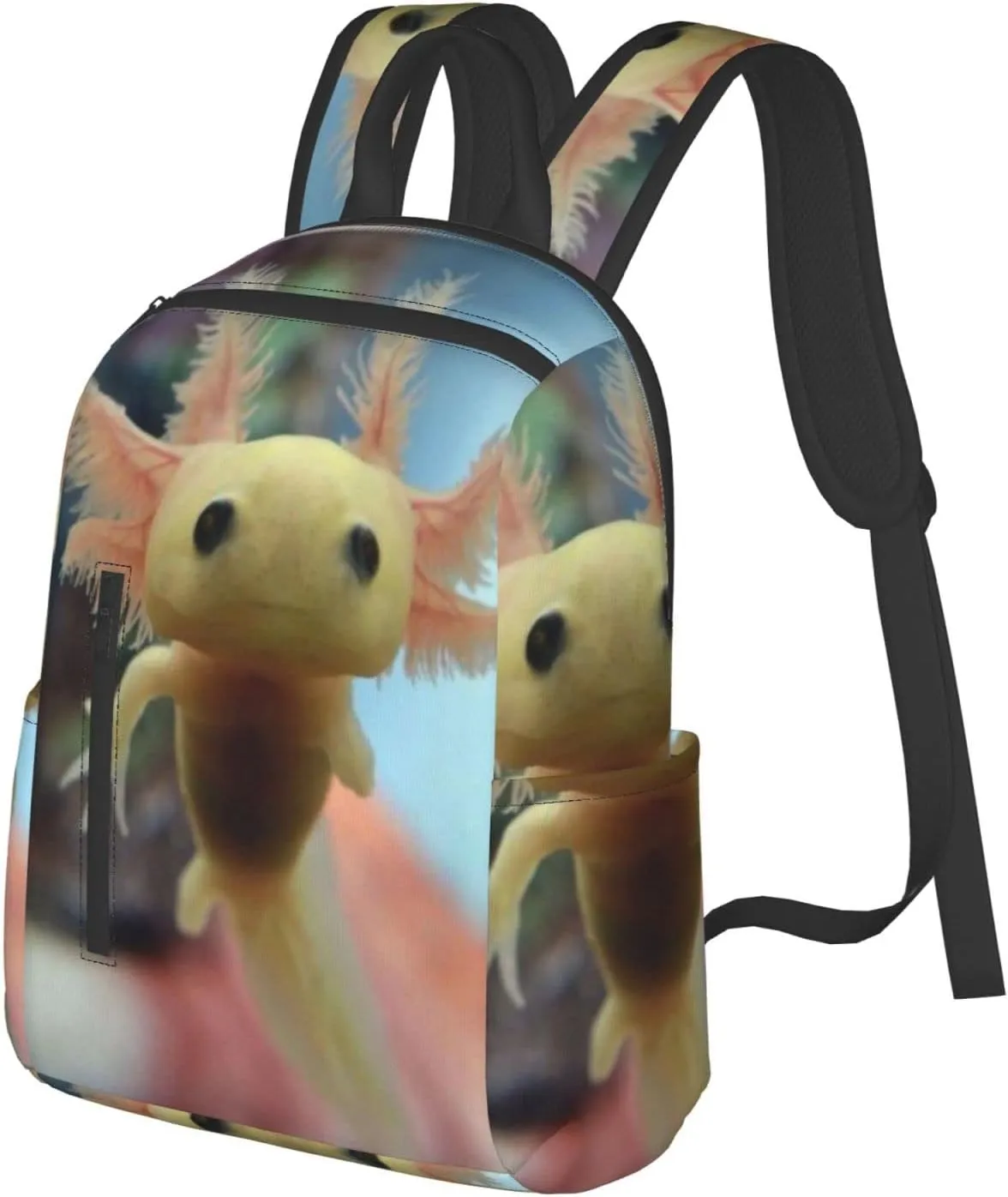 bassyil Cute Axolotl Backpack Bookbag Laptop Backpacks Multipurpose Daypack For Boys Girls School Men Women Picnic Travel Hiking