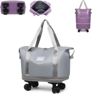 Beente Travel Bag with Wheels, 2025 New Large Capacity Travel Bag, Universal Wheel Removable, Rolling with Wheels,E