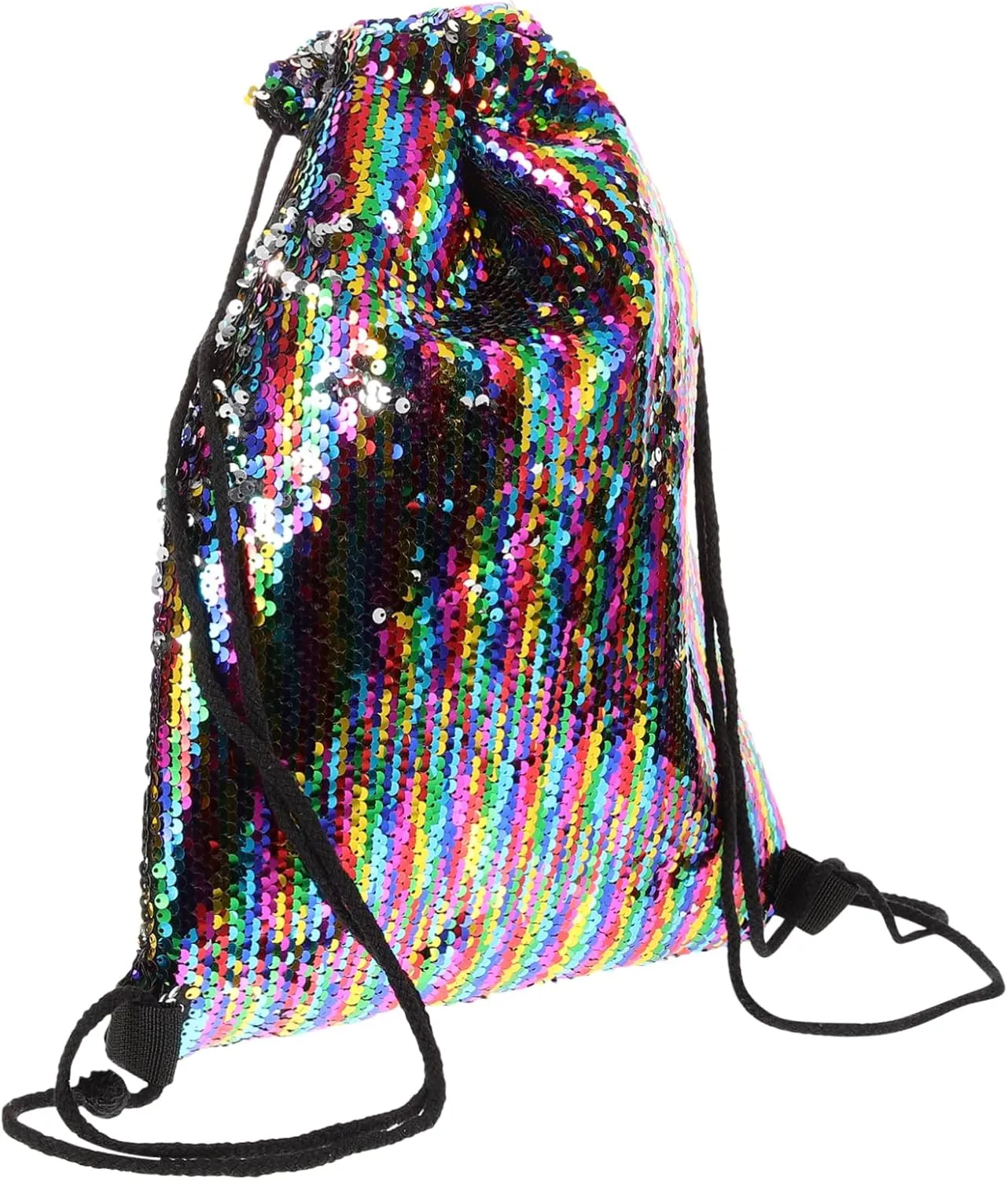 BESPORTBLE Sequin Drawstring Backpack for Women Gym Drawstring Bag Large Capacity Versatile Shoulder Pouch