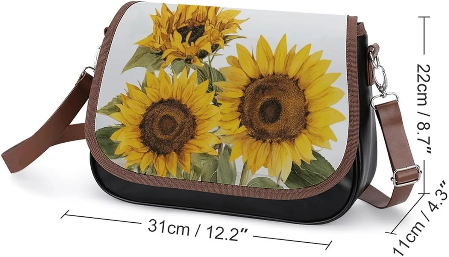 Black And White Cow Print Crossbody Bags for Women Travel Shoulder Bag Small Leather Cross Body Handbags