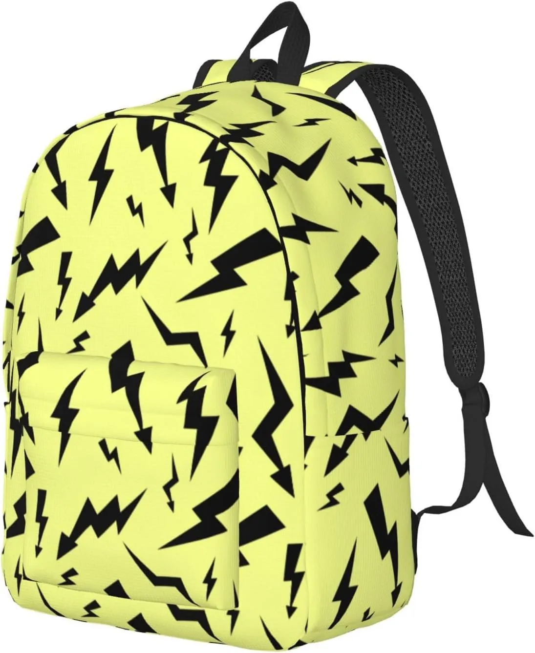 Black Thunder Yellow Canvas Backpacks Laptop Backpack Multipurpose Double Shoulder Bag for Men Women Gifts Medium