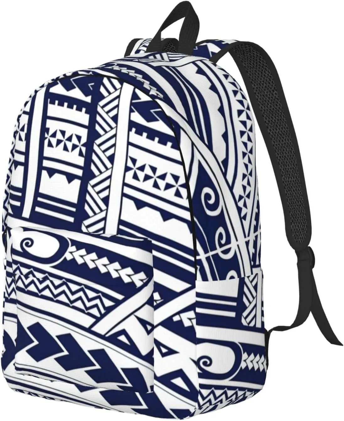 Blue Polynesian Maori Tribal Pattern Canvas Casual Lightweight Duffel Bag, Fashion Duffel Bag, Unisex Travel Backpack
