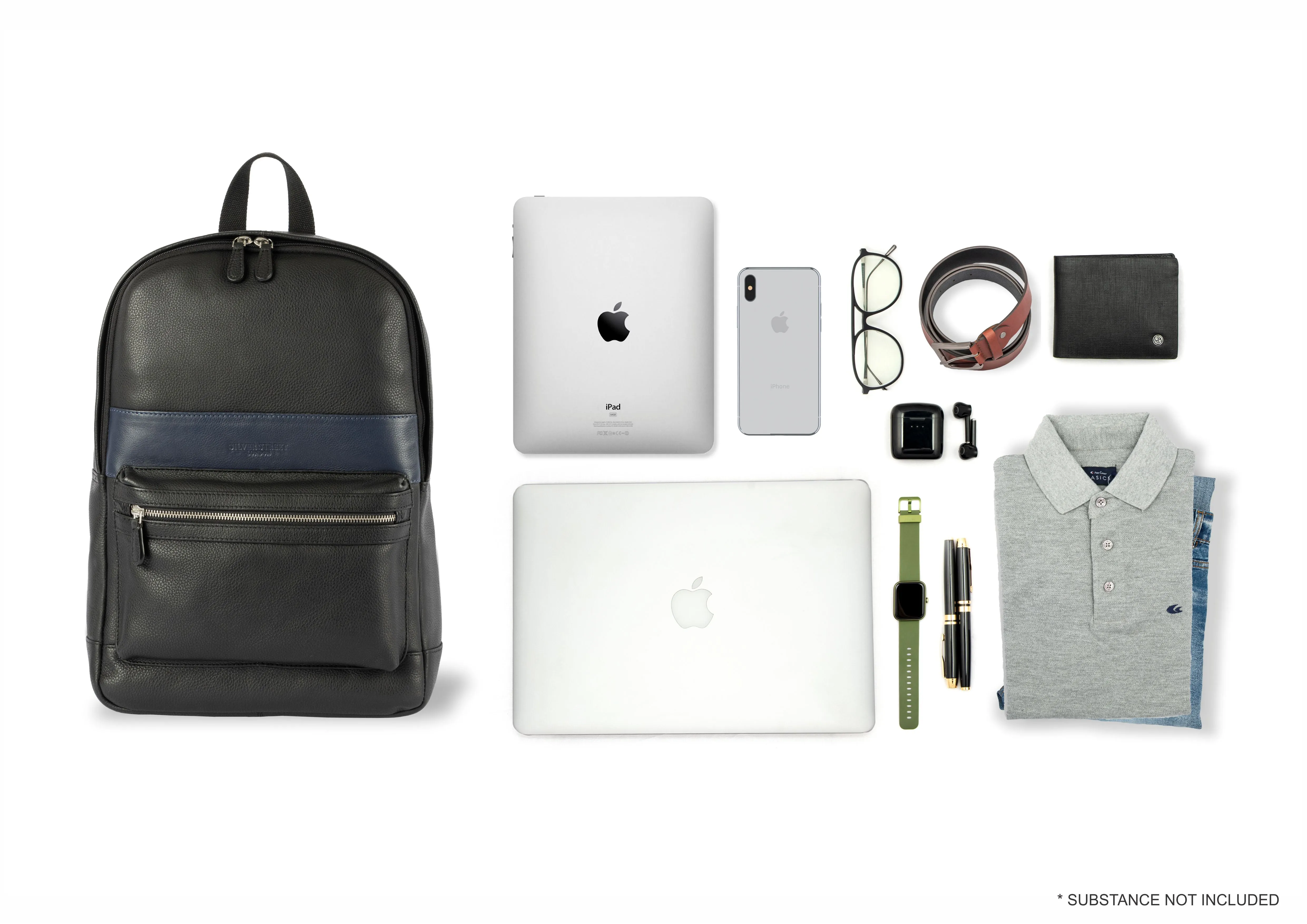 Bourne Leather Backpacks - Black