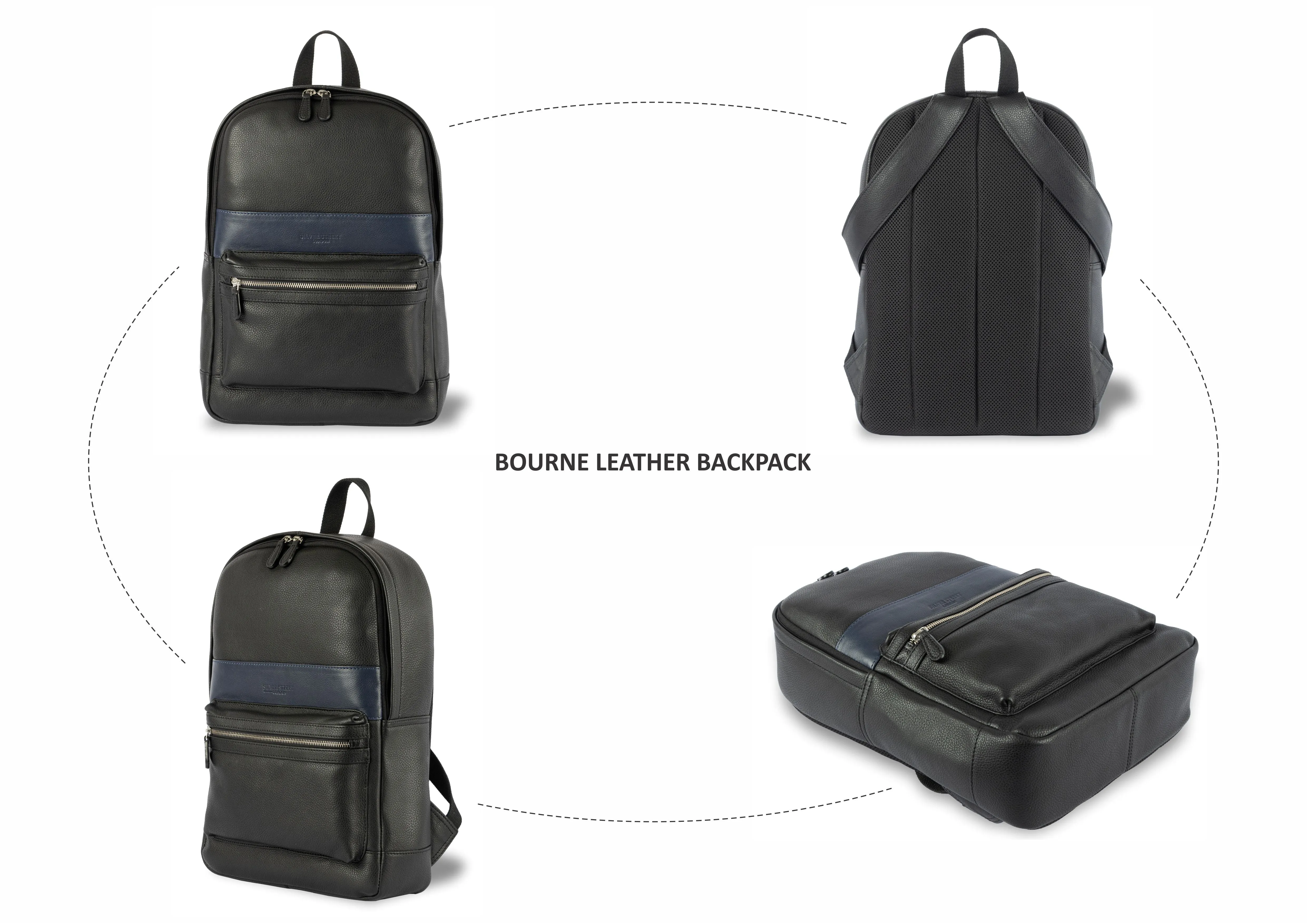 Bourne Leather Backpacks - Black