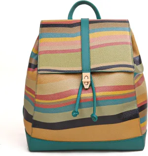 BOYATU Genuine Leather Backpack for Women: Best Fashion Ladies Backpacks Purses - Casual Designer Colorful Back Pack Bag for Travel