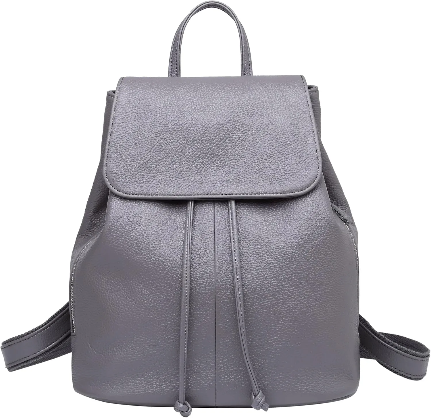 BOYATU Leather Backpack Purse for Women: Ladies Travel Fashion Back Pack - Genuine Leather Bag Casual Handbags for Work (Grey)
