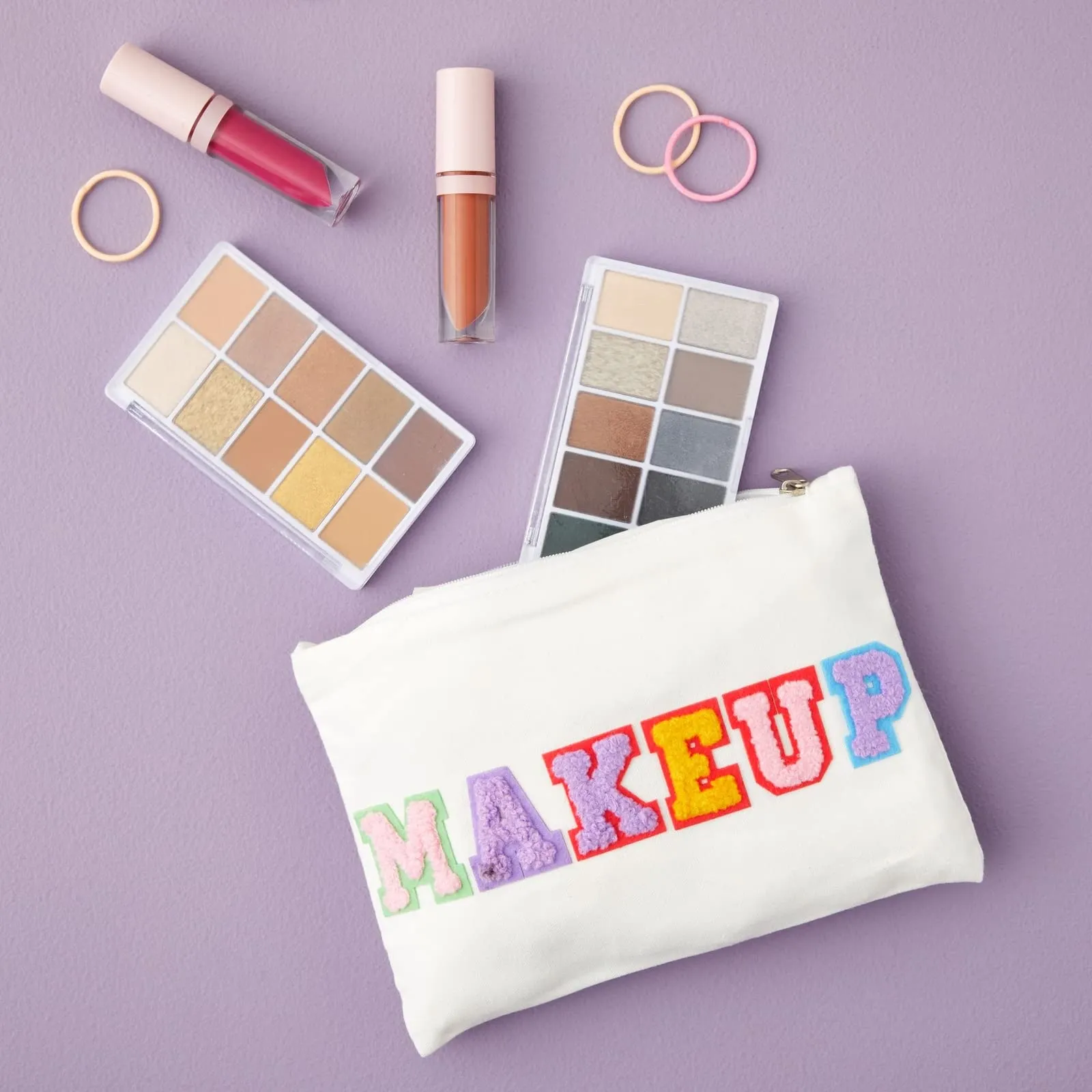Bright Creations 6-Pack White Makeup Bag Set with Zipper - 8x6 Customizable Cotton Canvas Pouches for DIY Arts and Crafts, Items to Tie-Dye for Cosmetic Items, Stationary, Party Favors - Canvas Bag