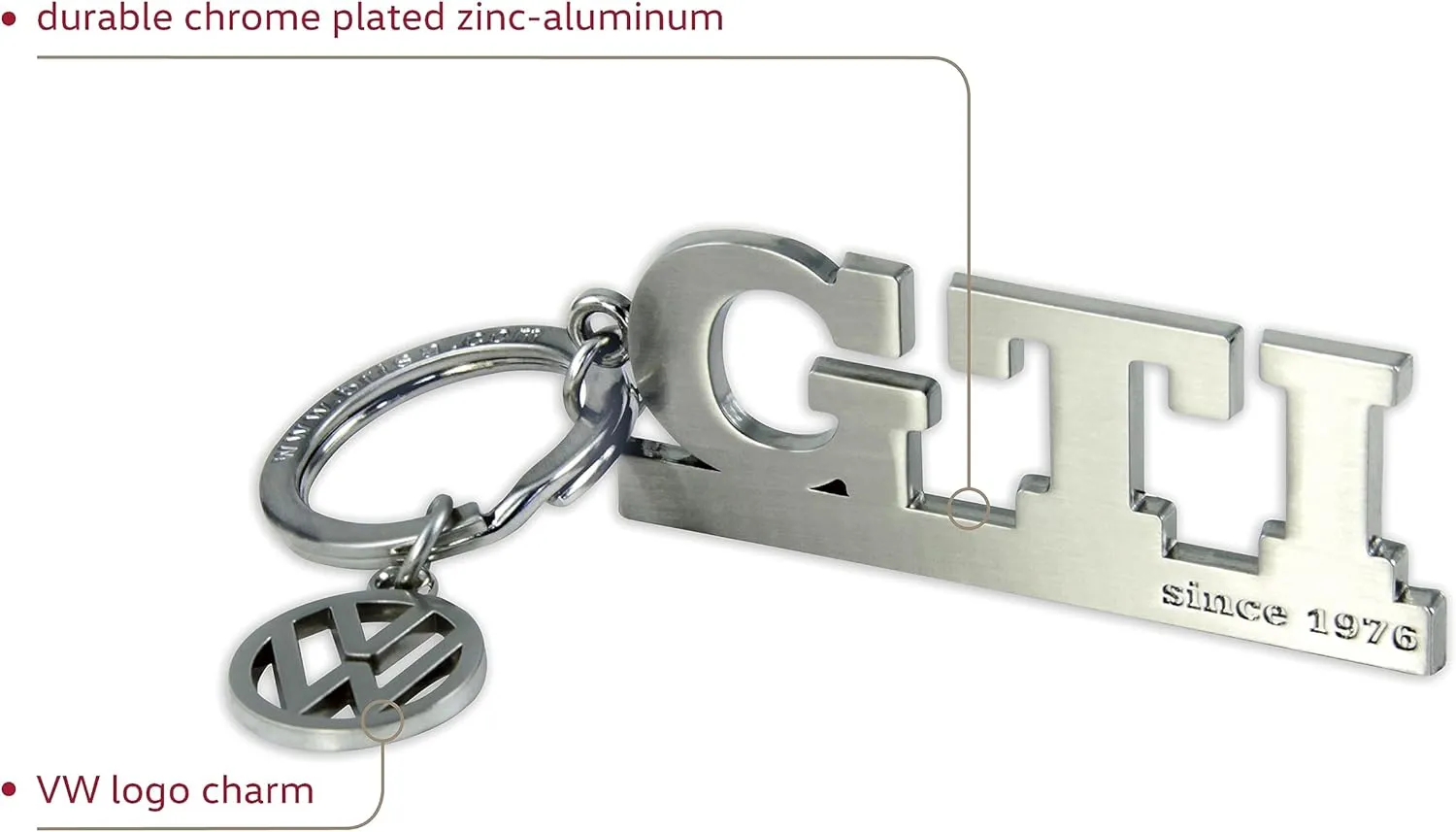 BRISA VW Collection - Volkswagen Metal Keychain Keyring Keychain Accessory Keyholder in GTI Design