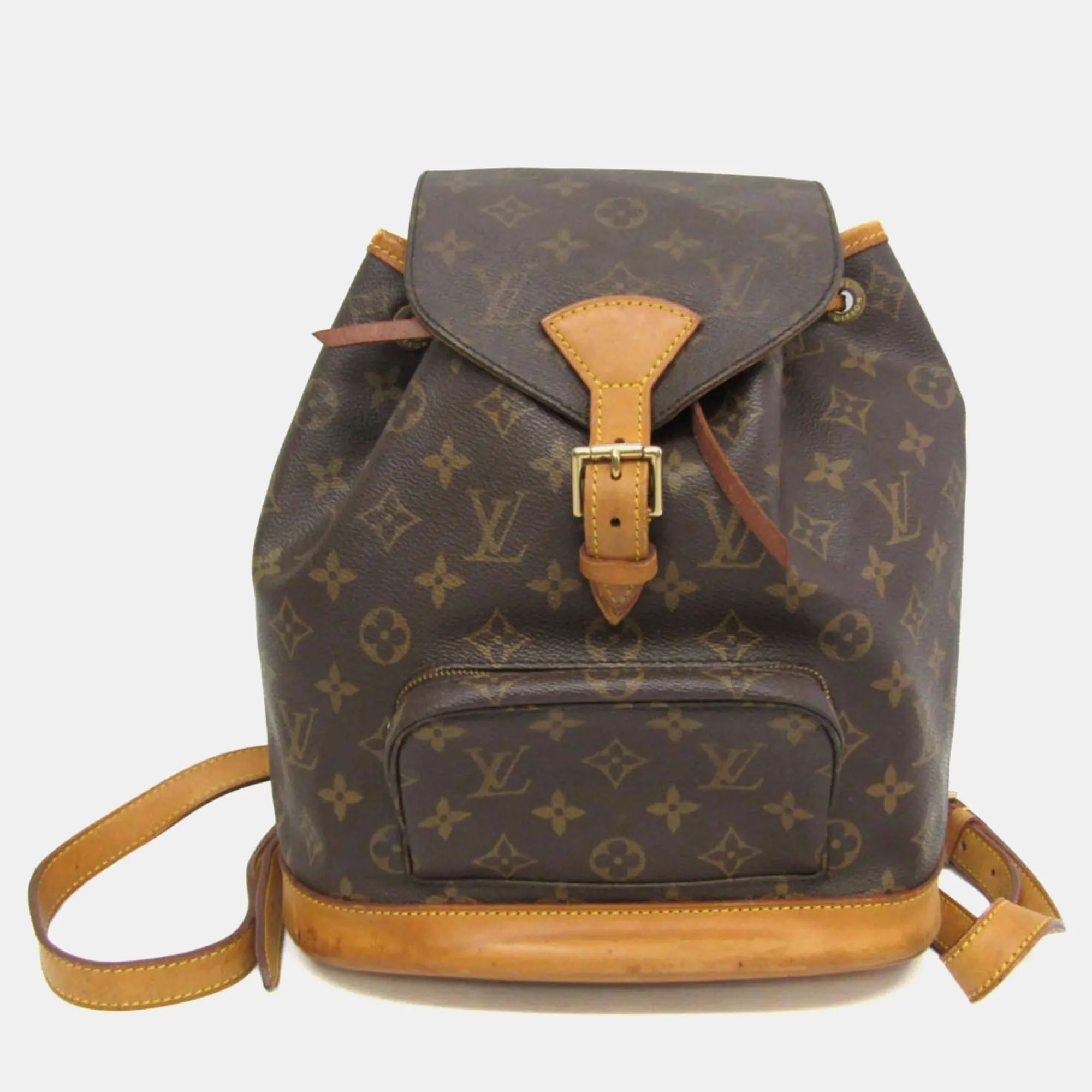 Brown Canvas MM Montsouris Backpack