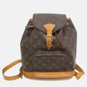 Brown Canvas MM Montsouris Backpack