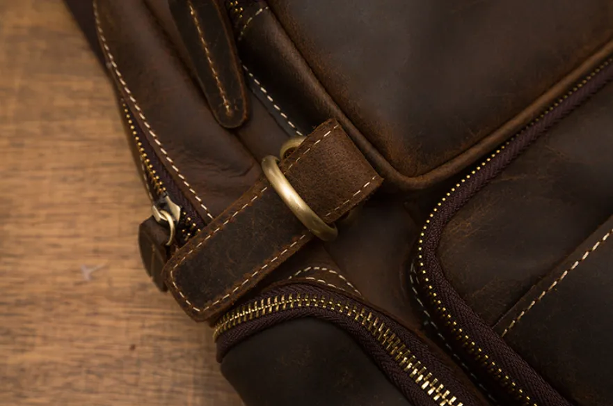 Brown Leather Backpack | Skocjan