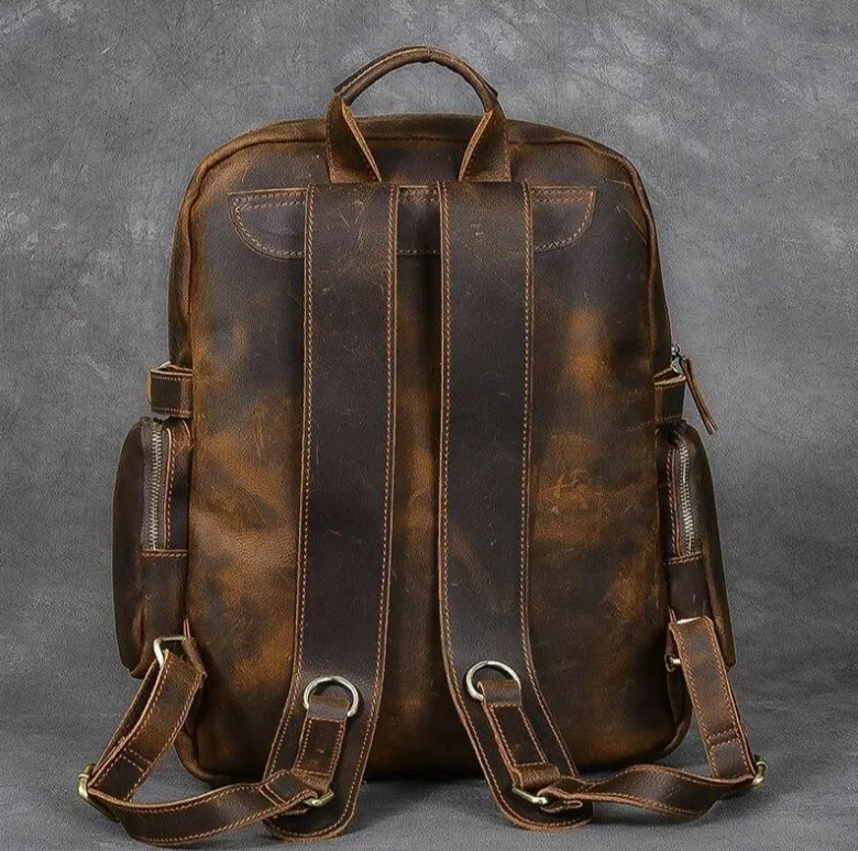 Brown Leather Backpack | Skocjan