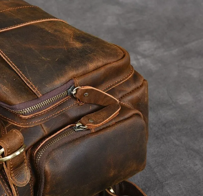 Brown Leather Backpack | Skocjan