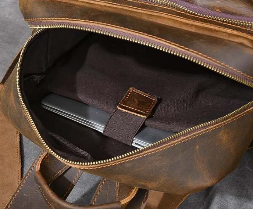 Brown Leather Backpack | Skocjan