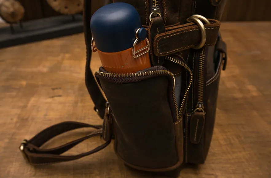 Brown Leather Backpack | Skocjan