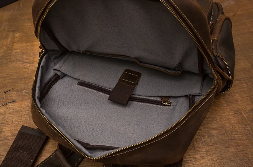 Brown Leather Backpack | Skocjan