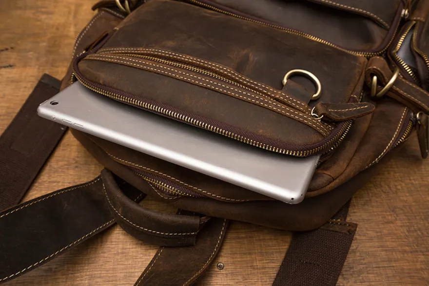 Brown Leather Backpack | Skocjan