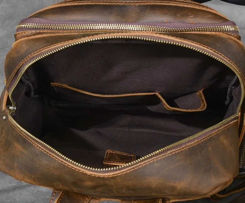 Brown Leather Backpack | Skocjan
