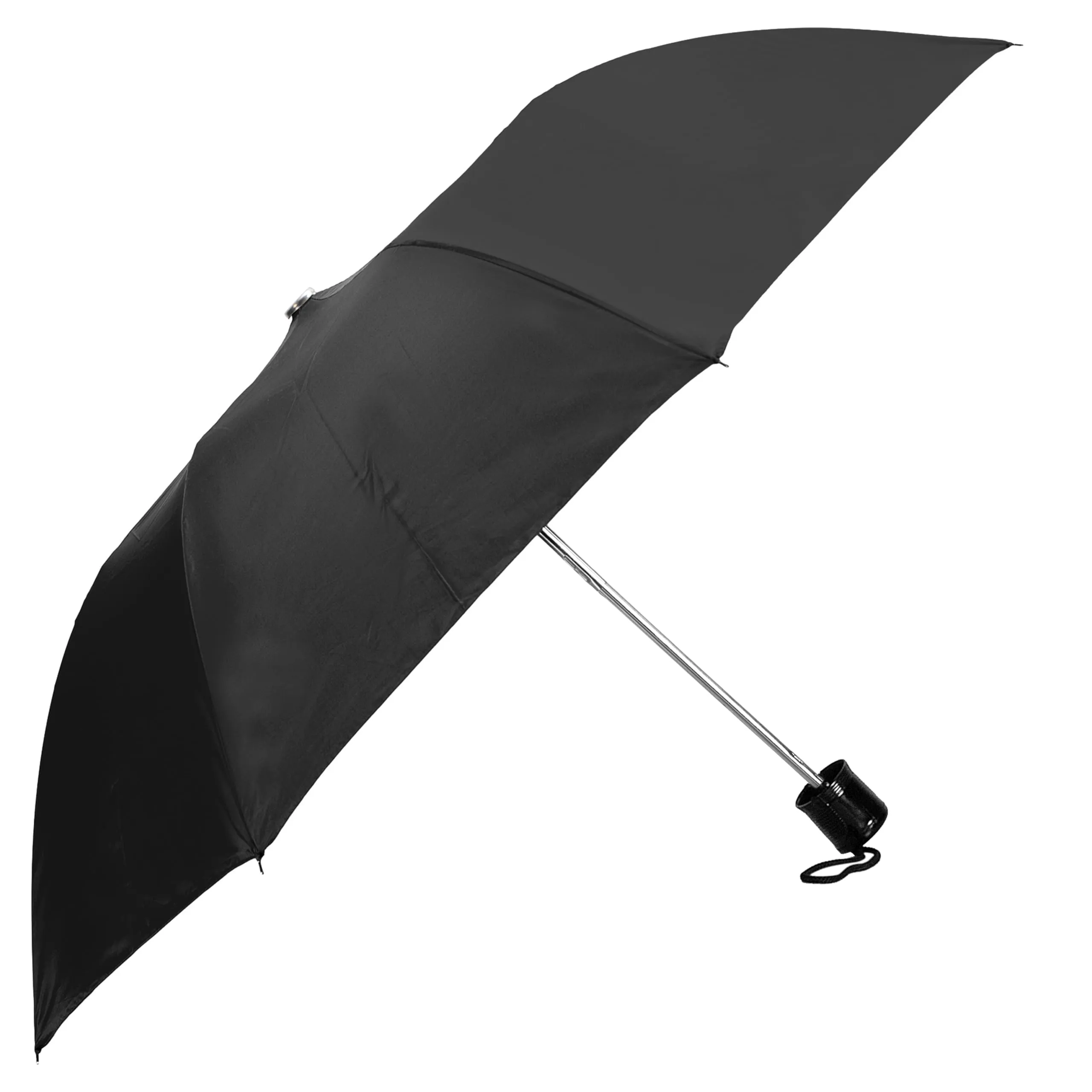 BTfash Round Handle 3 Fold Small size Black Portable Umbrella for Men Women & Kids | UV Protection, Waterproof, Rain, Sunlight Protection | Pack of 1