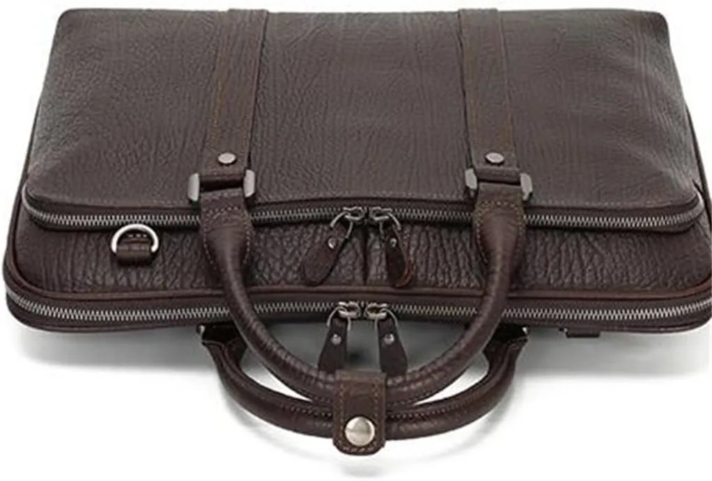 Business Men's Handbag Briefcase Shoulder Crossbody Bag Genuine Layer Cowhide Leather Men's Bag