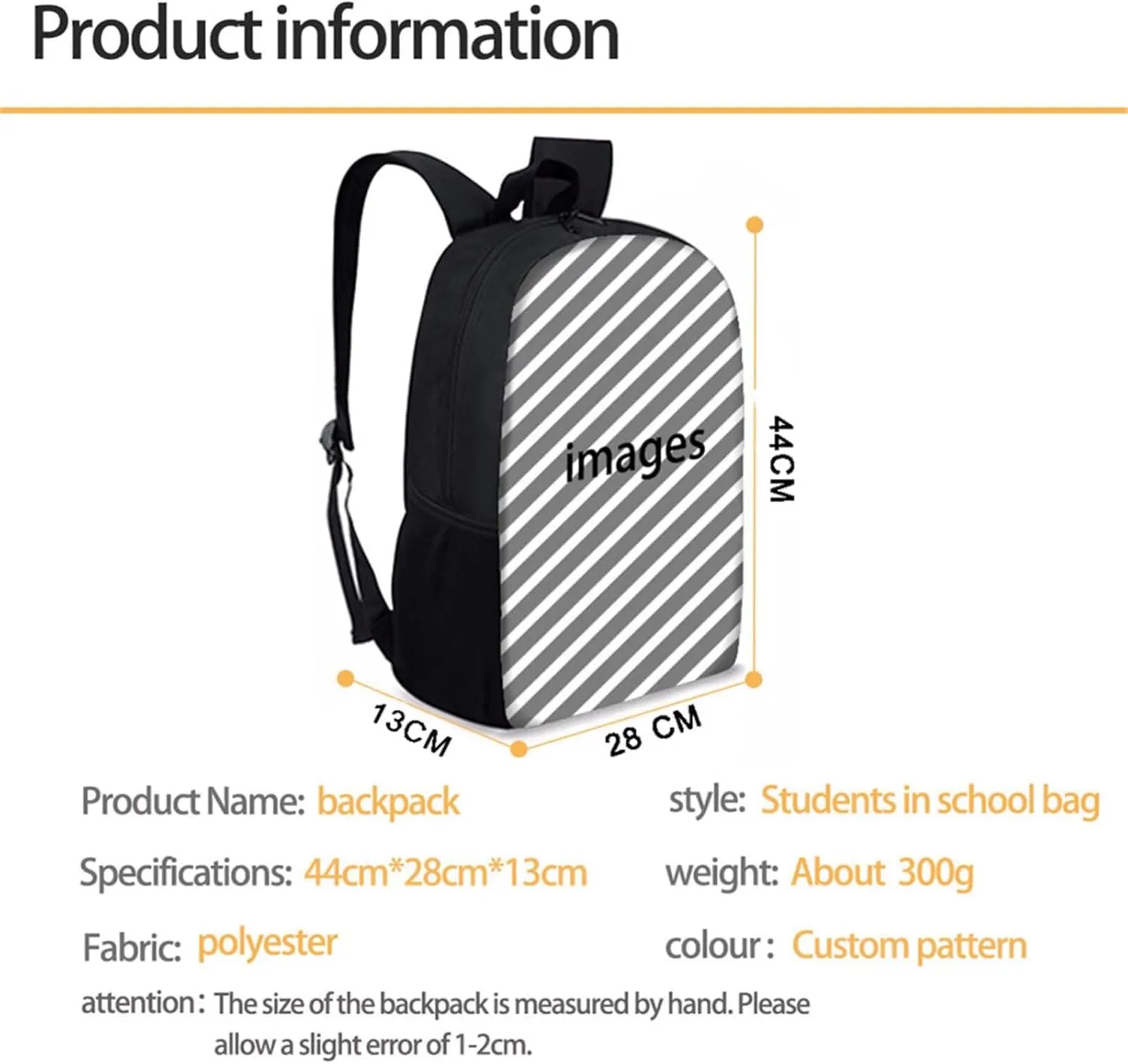 Buybai Alpaca Backpack for Kids Student Satchel Backpacks for Girls Floral Schoolbag 17 Inch Bookbag