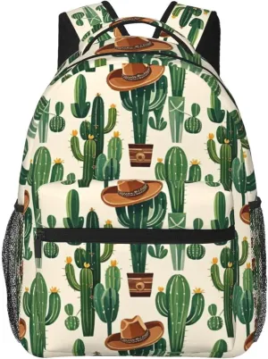 Cactus Western Adult Backpacks 15 Inch Laptop Backpack Double Shoulder Bag for Work Travel Gifts