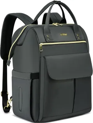 CAFELE Backpack for Women Men,Convertible Large Wide Open School Backpacks for Boys Girls,Water Resistant College Bookbag Fit 17.3 Inch Notebook, Dark gray(2321H-02)