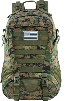 Camo Backpack for Boys,Military Boy Backpacks for Middle Elementary with USA Flag Patch,30L Waterproof Tactical School Backpack for Camping Outdoor
