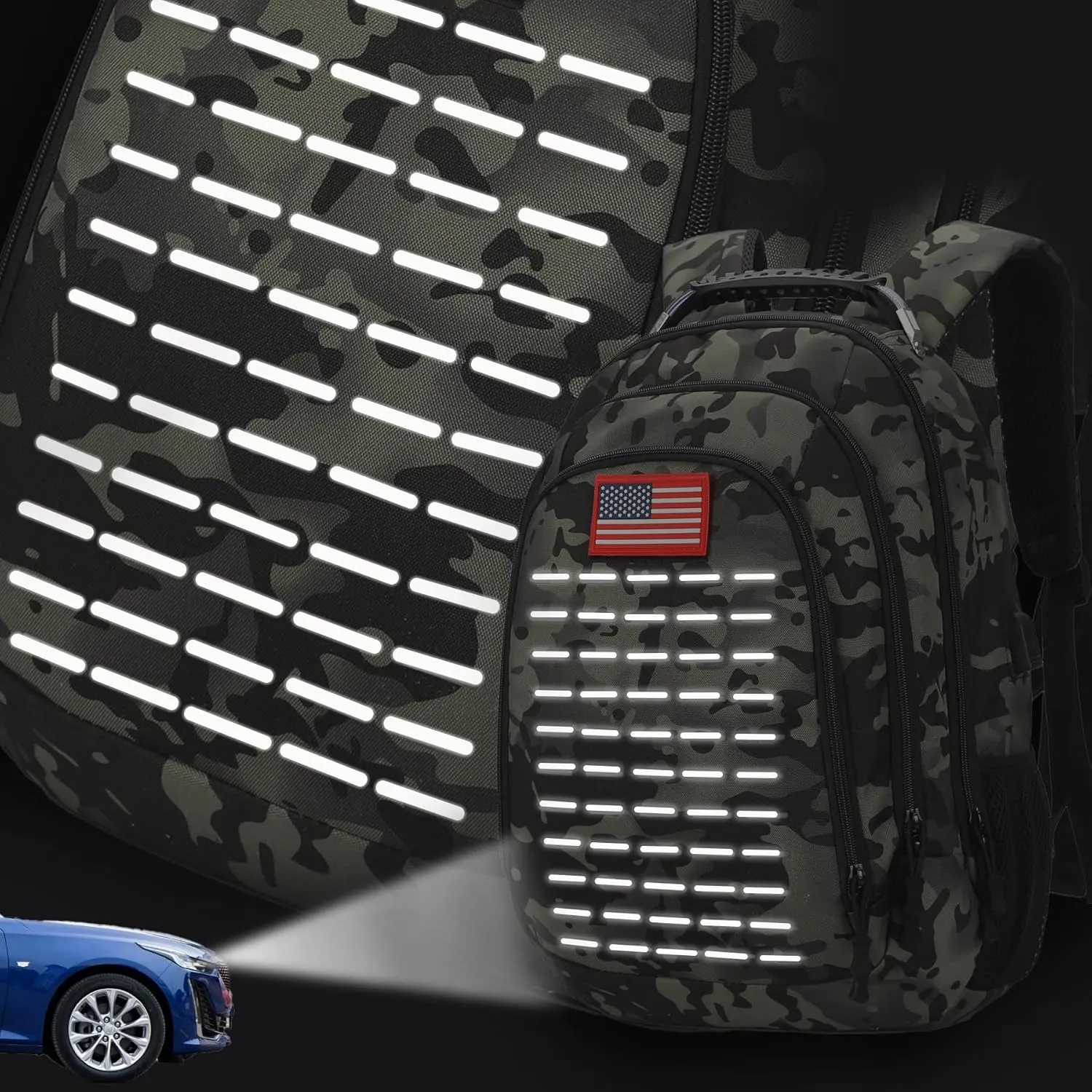 Camo Backpack,Small Tactical Backpack for outdoor,Military Teen Boys Backpacks for School with USB Charging Port,40L