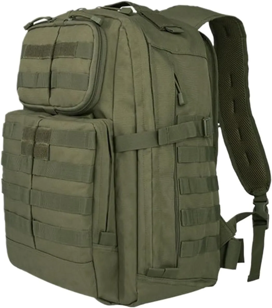 Camping Backpack Travel Daypack Rucksacks Outdoor Hiking Fishing Training Shoulder Bag Mountaineer Bag(Army Green)