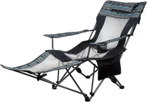 Camping Chairs 2 in 1 Camping Folding Recliner Chair with Camping Lounge Chair for Travel Hiking
