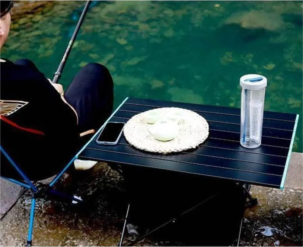 Camping Table Folding Table Outdoor Table Camping Folding Table Aluminum Alloy Lightweight Foldable Fold Up Portable Camping Fishing Folding Table Folding Camping Table, 40*35*29cm